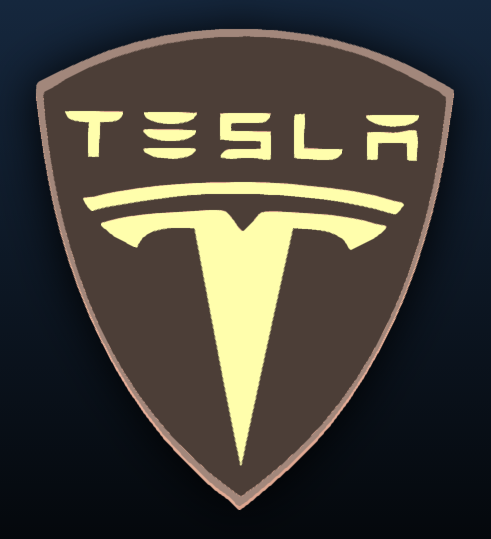 Tesla Logo Plaquard