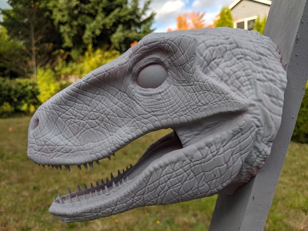 Velociraptor Head For Wall Large