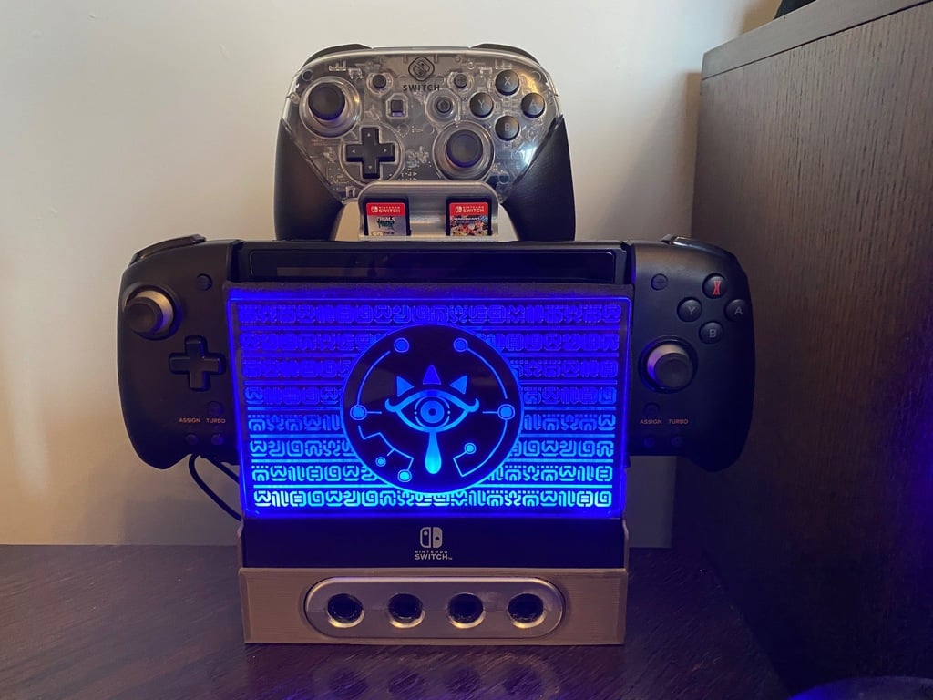 Nintendo Switch Light Up Dock-Dock with Game Cube Adapter 