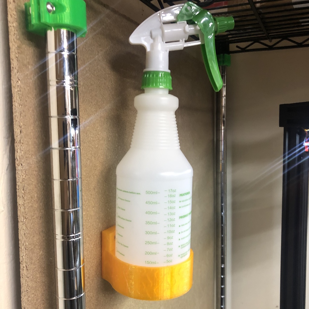 Simple Spray Bottle Mount with Screws