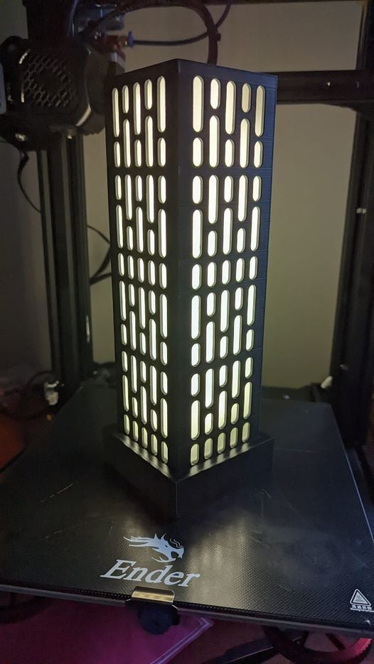 Death Star Wall Panel Lamp w/Base for Batteries