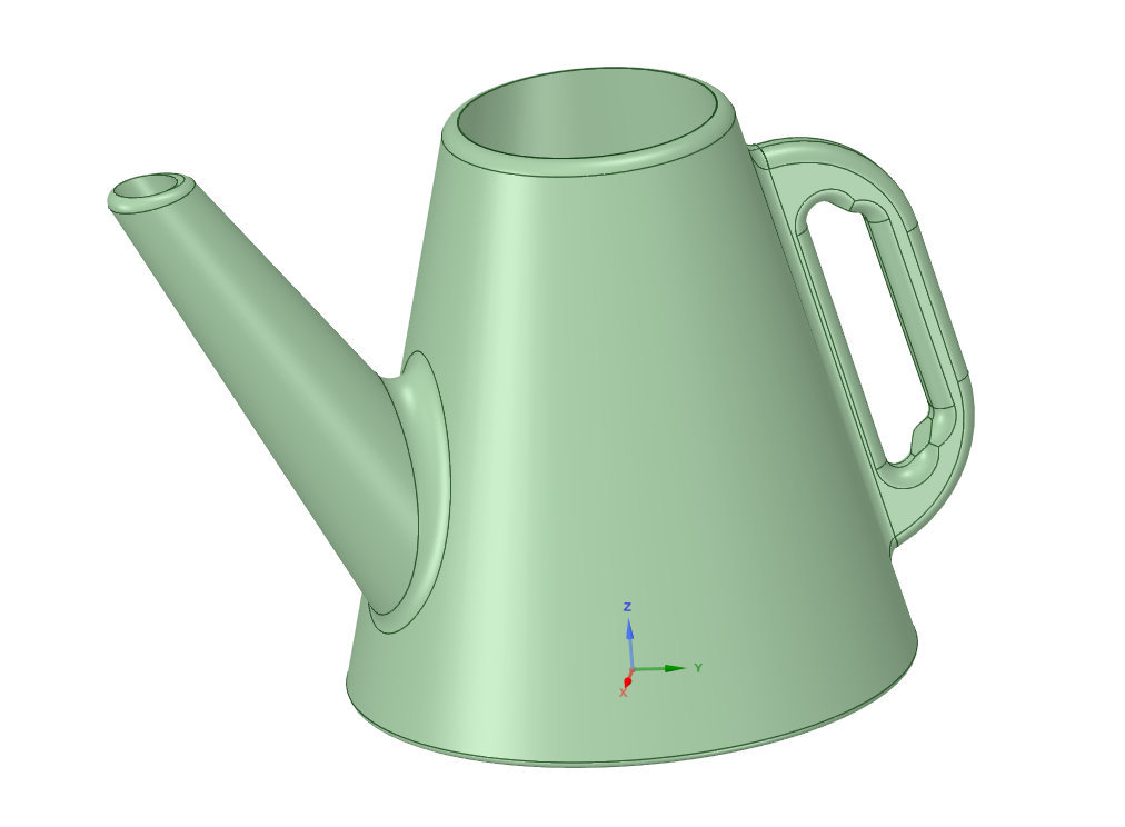 Narrow spout watering can