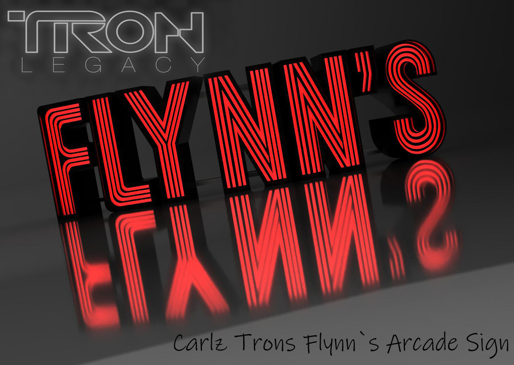 Carlz TRON LED Flynn`s Arcade Sign