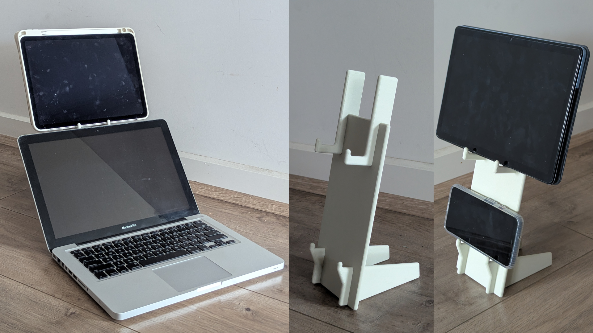 Ergonomic Desk Tablet Stand - 3D printed - Flat Pack - Portable