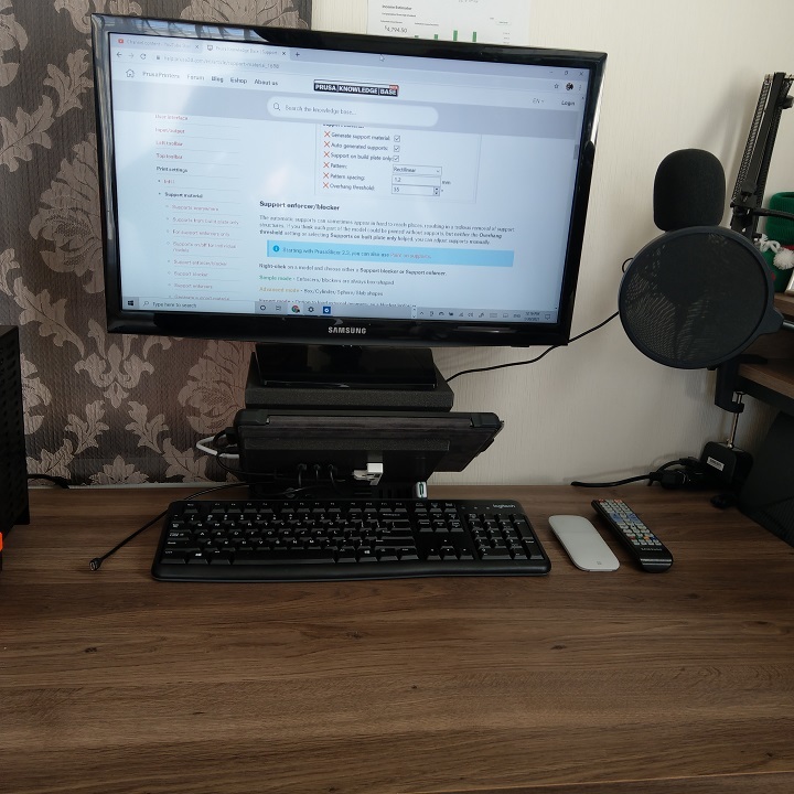 Microsoft Surface and monitor stand
