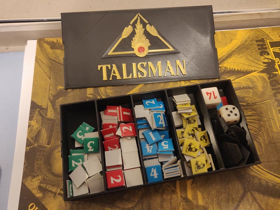 Talisman board game box organizer for the small bitz