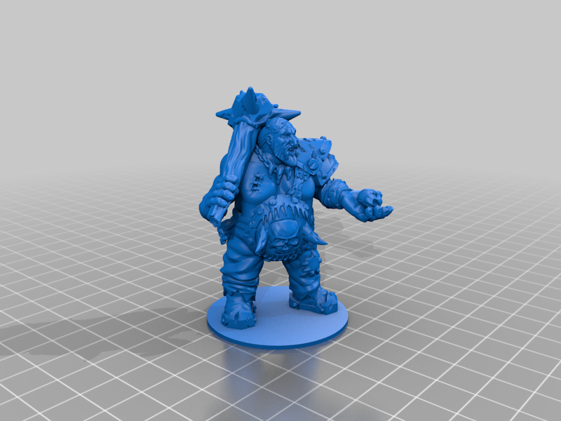 Ogre Mercenary with tree supports