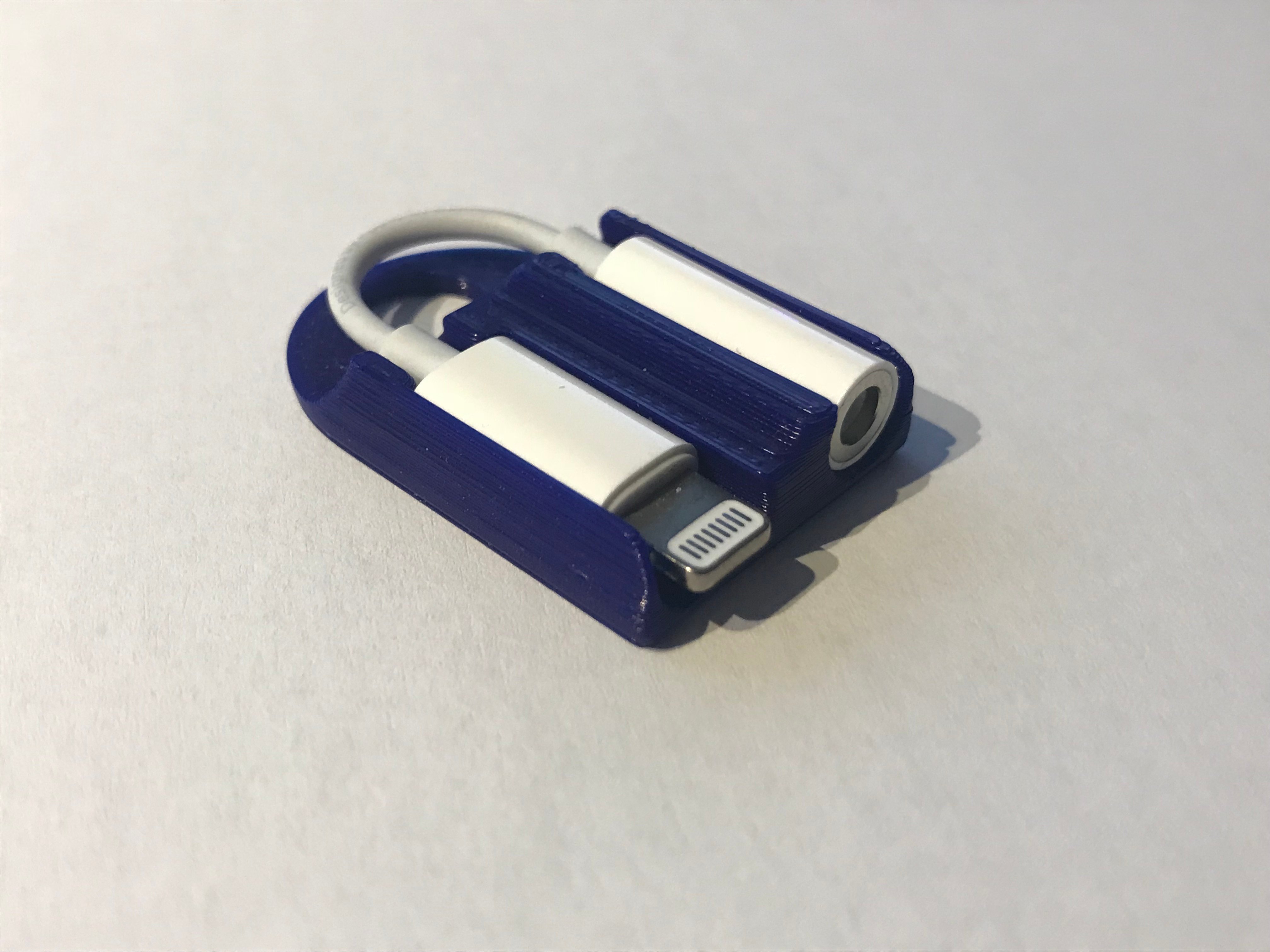 Apple Lightning to Headphone Jack dongle holder keychain