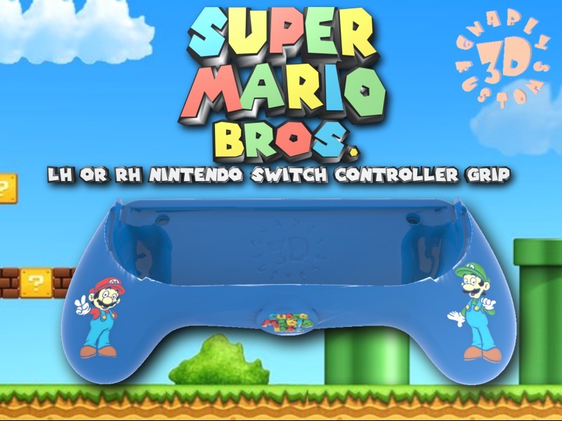 Ergonomic Super Mario Bros. Joy Con Assist Grip Controller - *FIND LINK TO FULL MODEL IN THE DESCRIPTION*