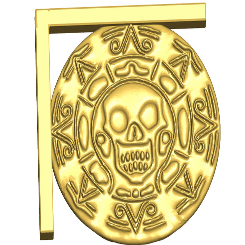 Aztec Gold Coin Shelf Bracket (Screw or Tape Mount)