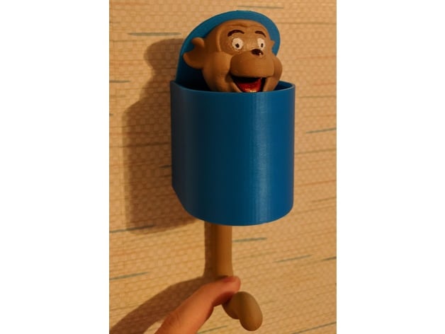 Pop-up monkey hook by clide - Thingiverse