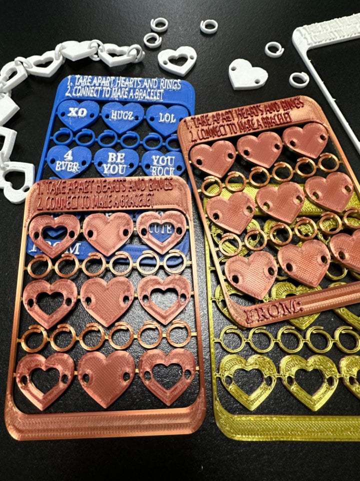 Valentines Heart Bracelet Kit Card