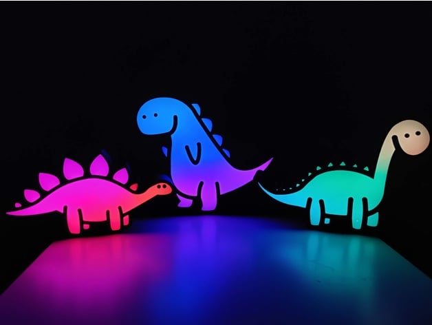 Dino Night Light Add Programmable Leds And Arduino