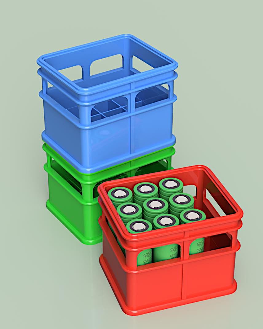 Stackable 18650 Beer Crate