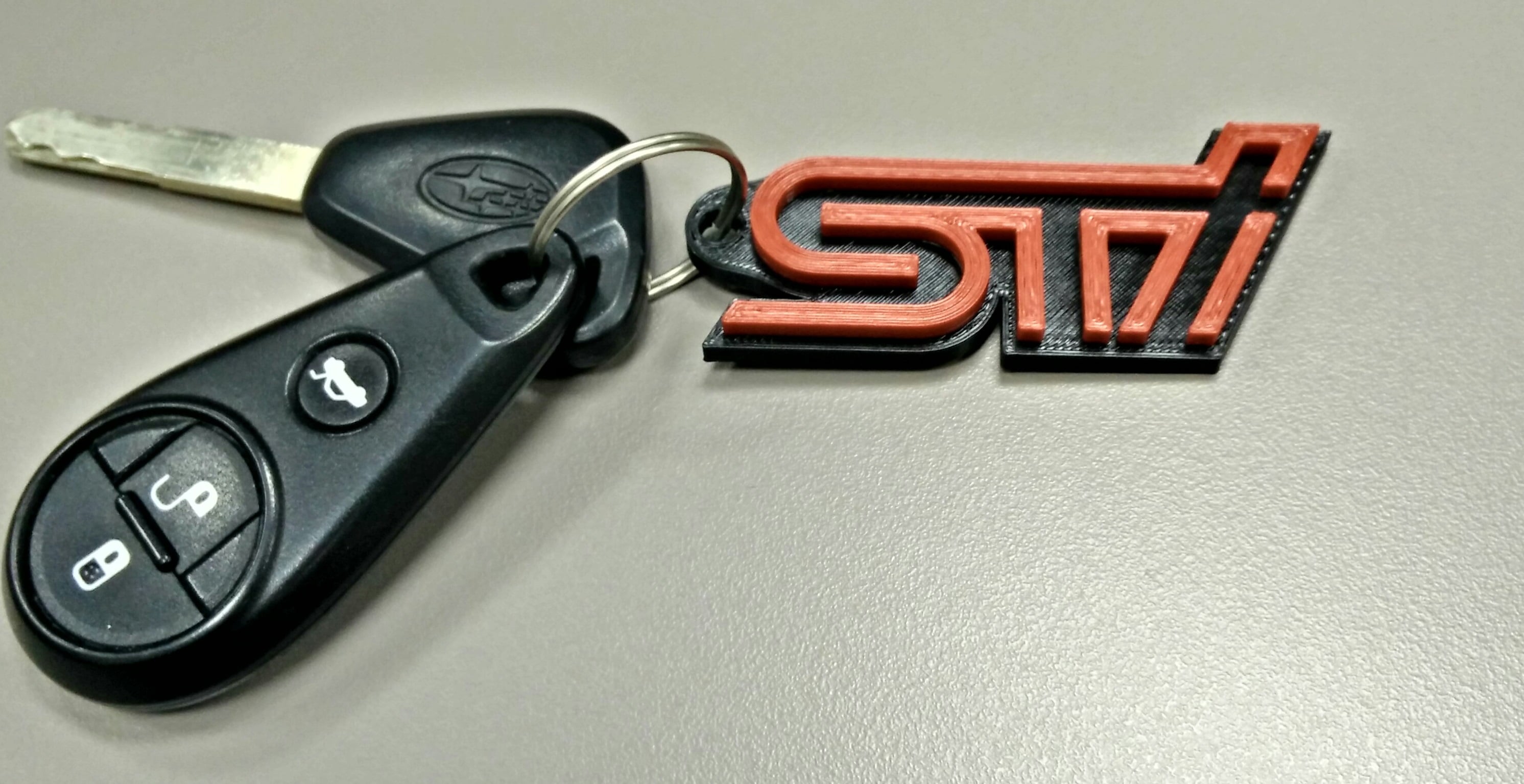 Subaru STi Keyring Badge