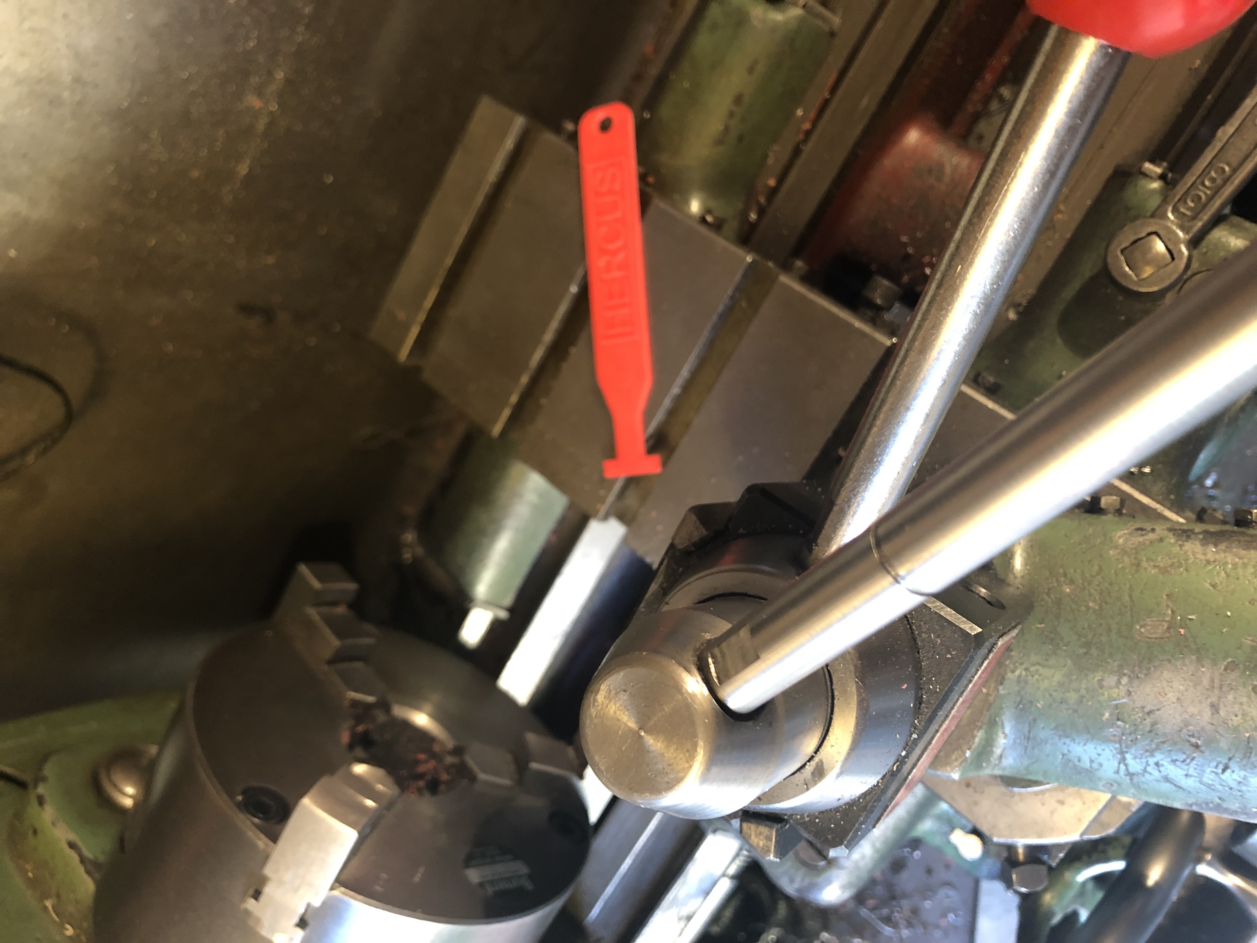 Hercus lathe boring table T slot cleaner