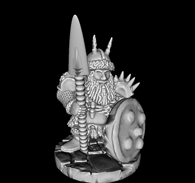 Dwarf Hero with Buckler and Spear