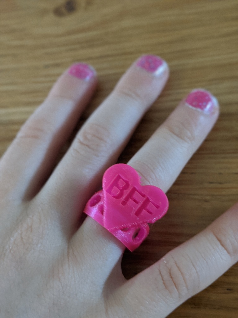 Ring with BFF heart