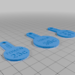 Shopping Cart Coin Tokens Keychain 3D model