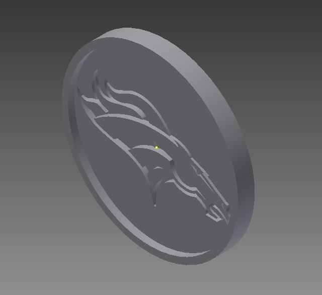 Broncos drink coaster