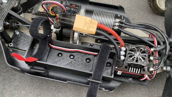 Mugen MBX-6T Truggy brushless conversion battery and ESC deck