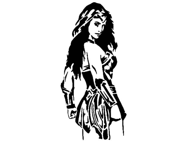 Wonder Woman Stencil 7