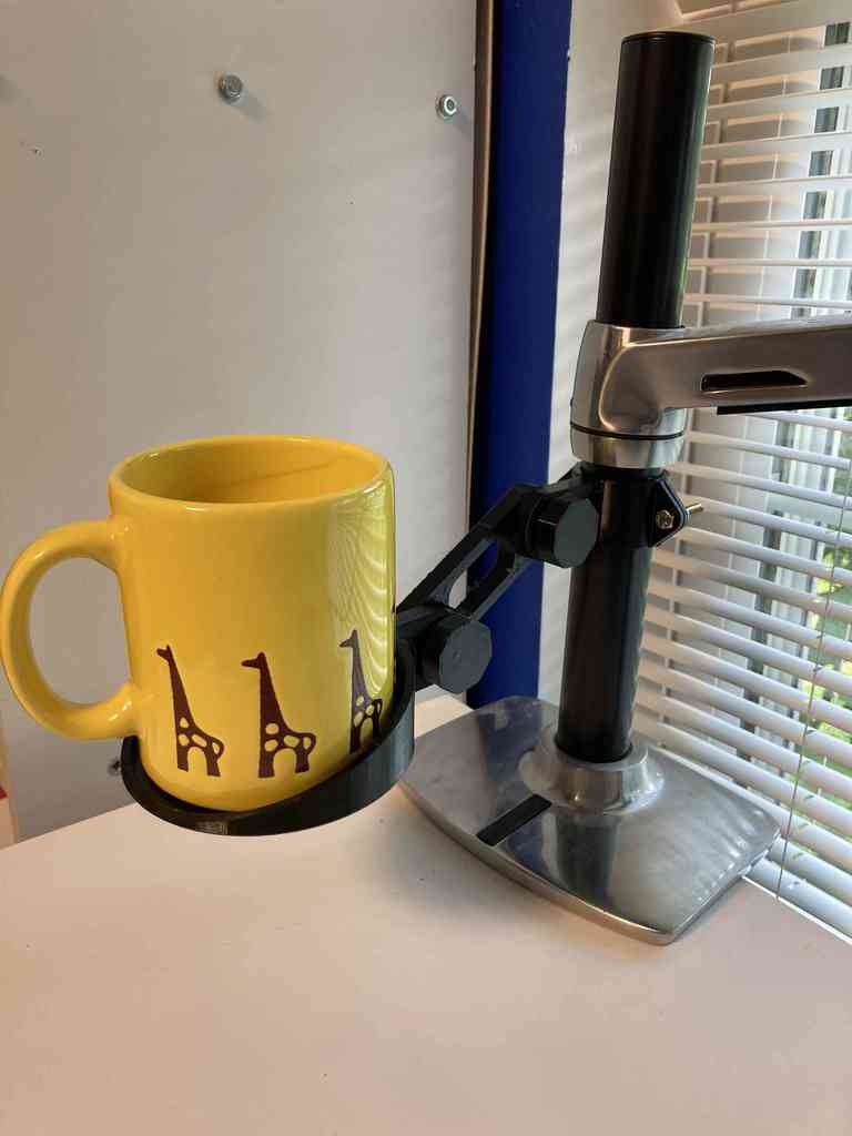 Mug holder for 35mm monitor stand tube