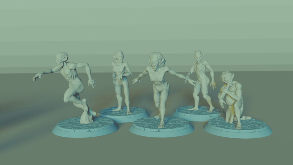 Vampire Spawn Set, 5 Miniatures, Dungeons and Dragons !FREE!