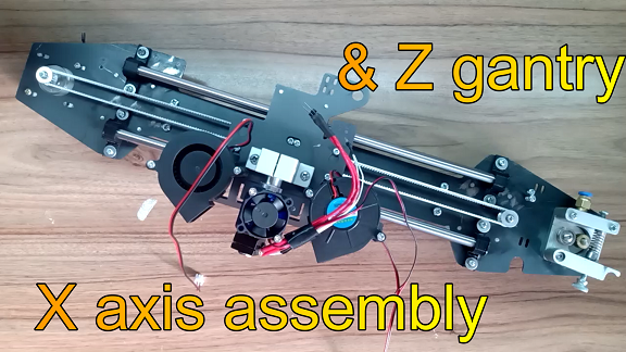 Z gantry & x axis for 3-in-1 3d printer cnc hybrid