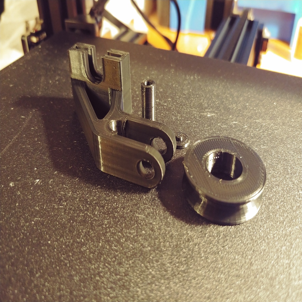 Ender 3 Filament Roller Guide for R188 Fidget Spinner Bearing, No Additional Hardware Required