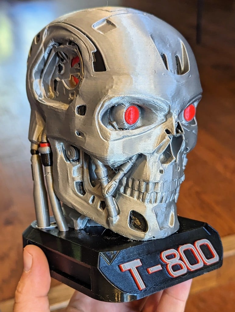 Terminator T-800 Bust Remix with Primary Color Accents