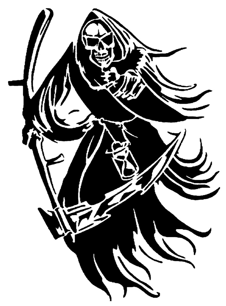 Grim Reaper stencil 16