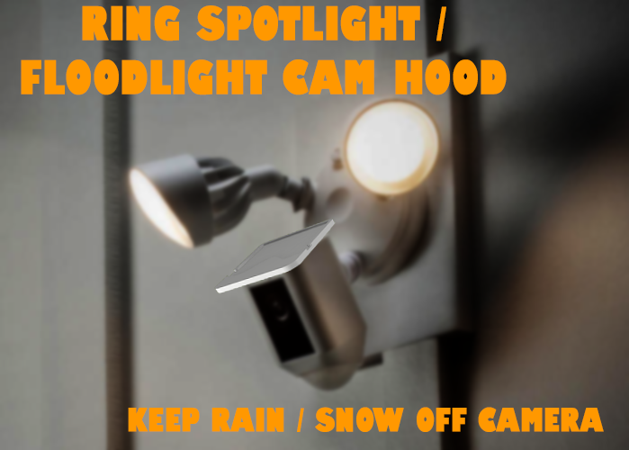 Ring Spotlight / Floodlight Cam Hood - Rain + Snow Top Cover