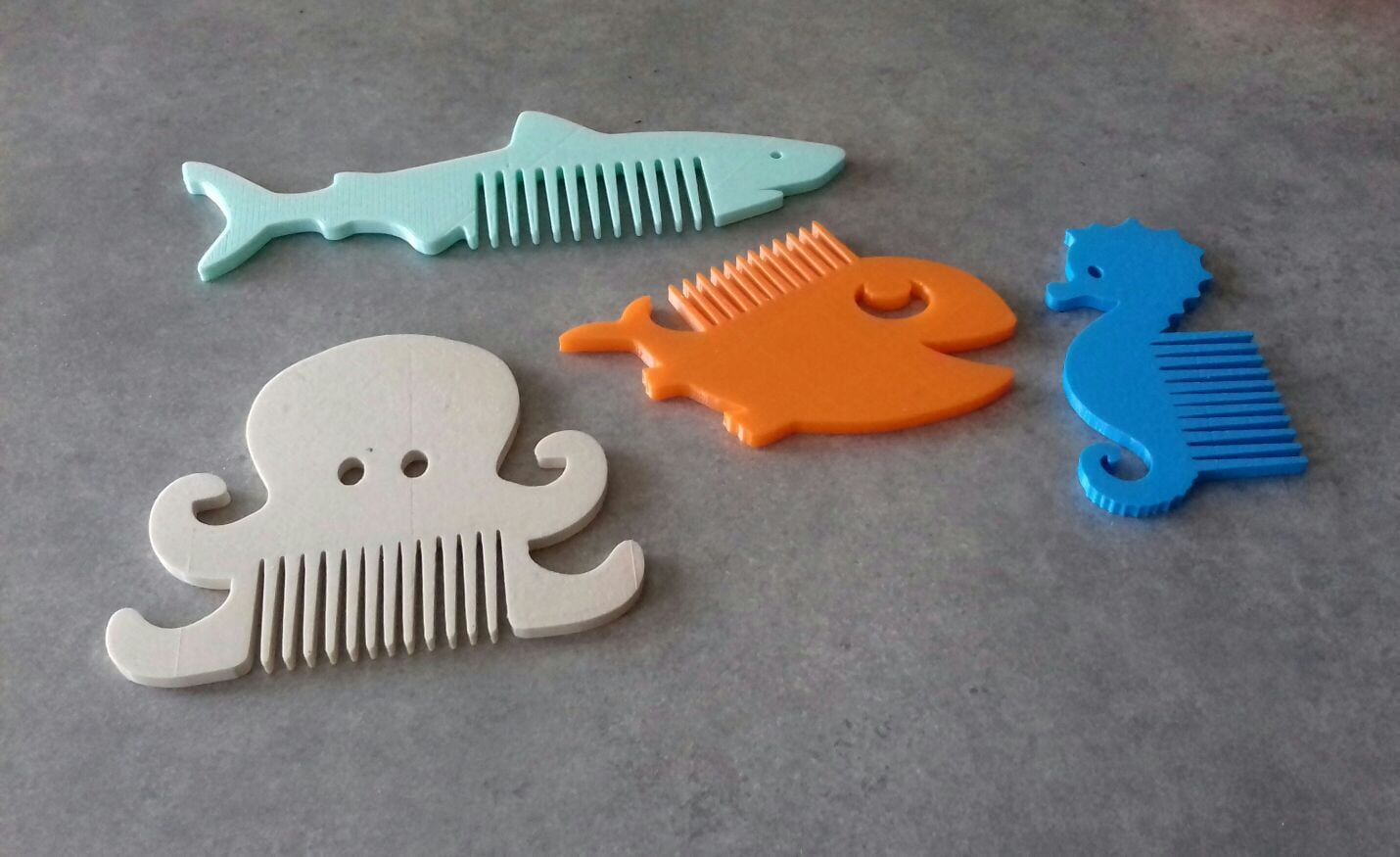 Fantasy combs ocean - Peignes fantaisie océan