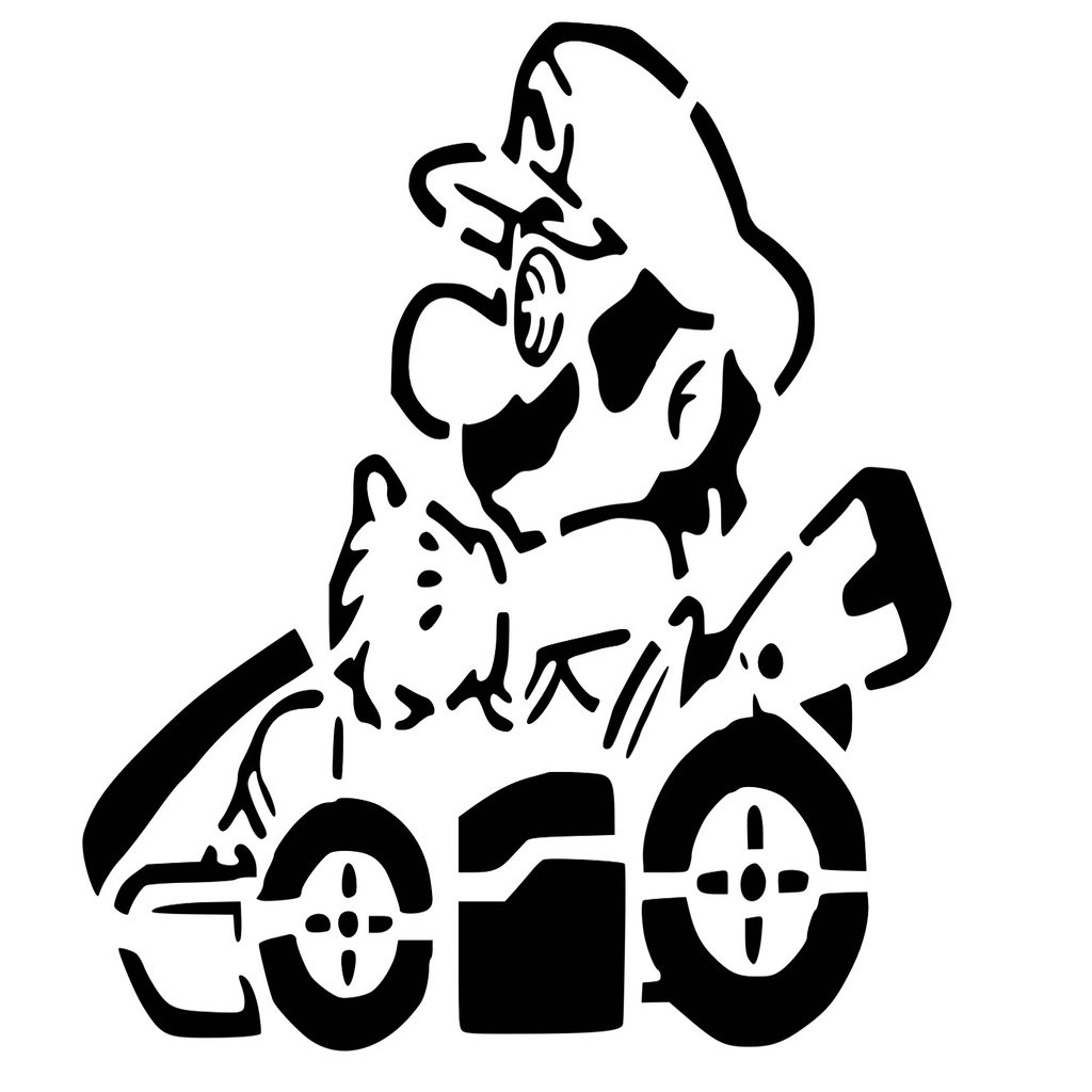 Mario Kart 2 stencil