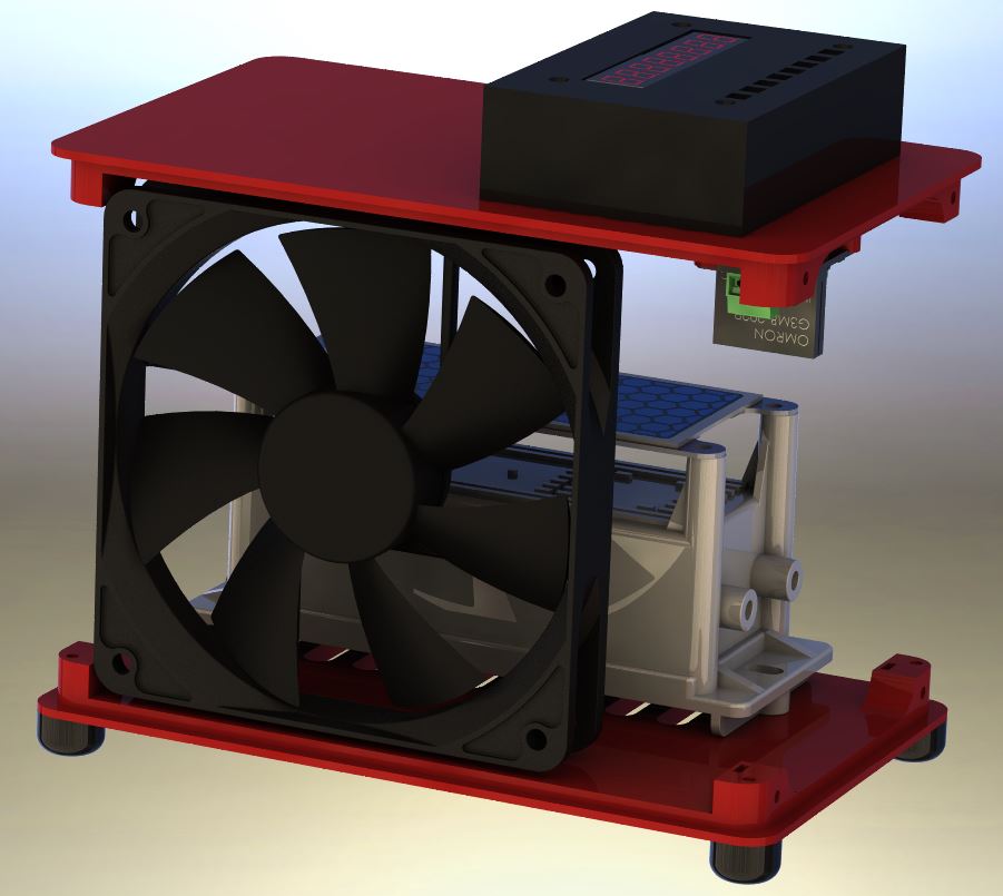 Ozone generator case with 120mm fan