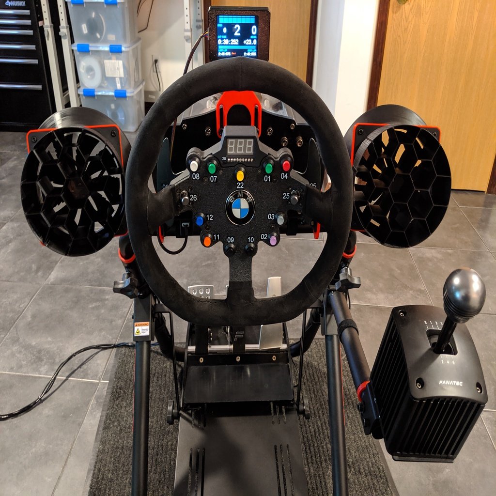 140mm Max Airflow Fan Housing for Sim Racing