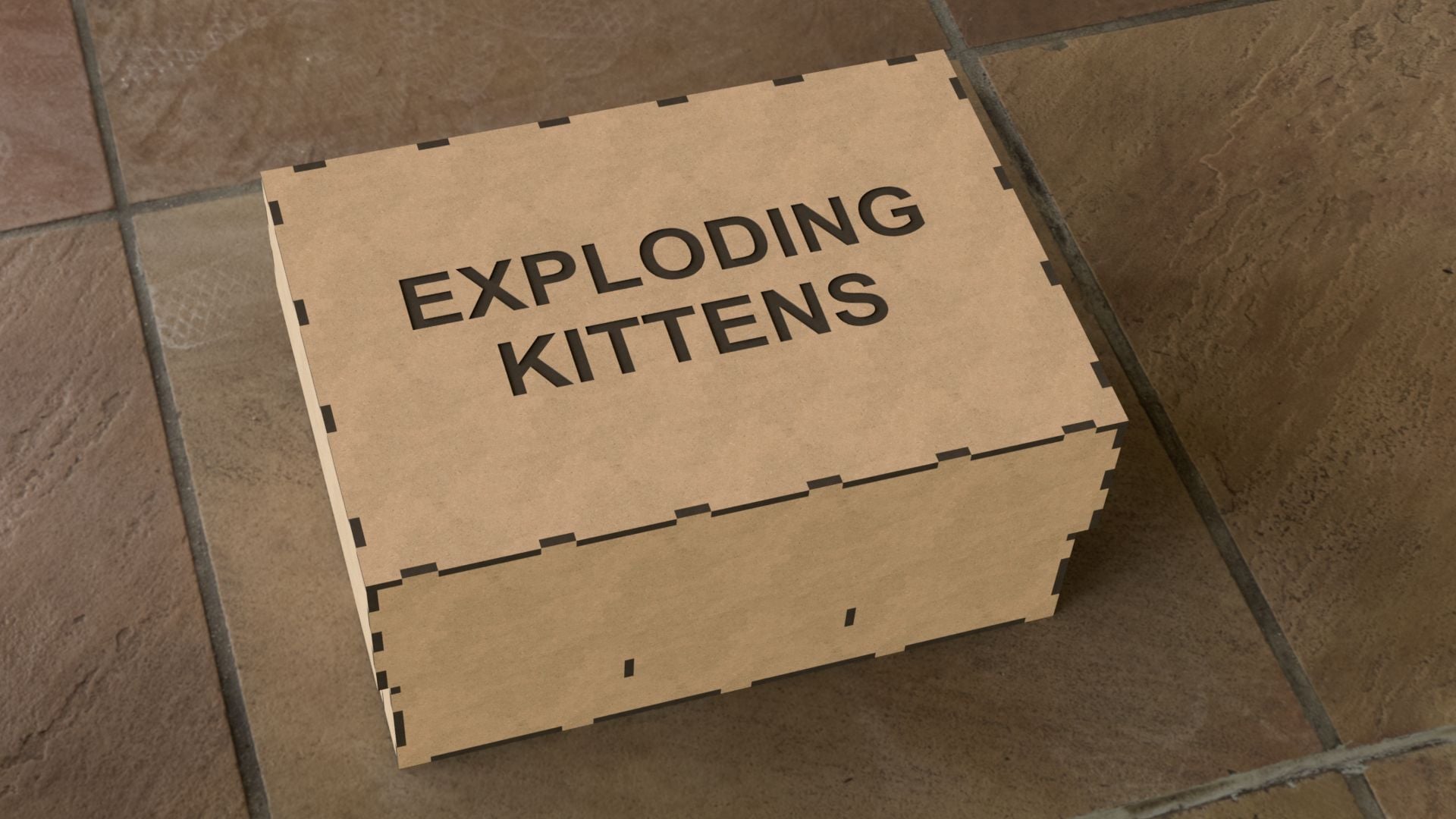 Exploding Kittens Storage Box, Laser-Cut