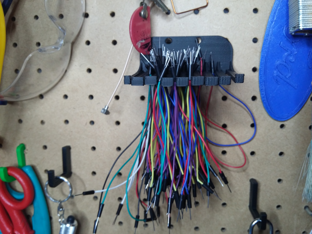 Jumper Holder for Pegboard