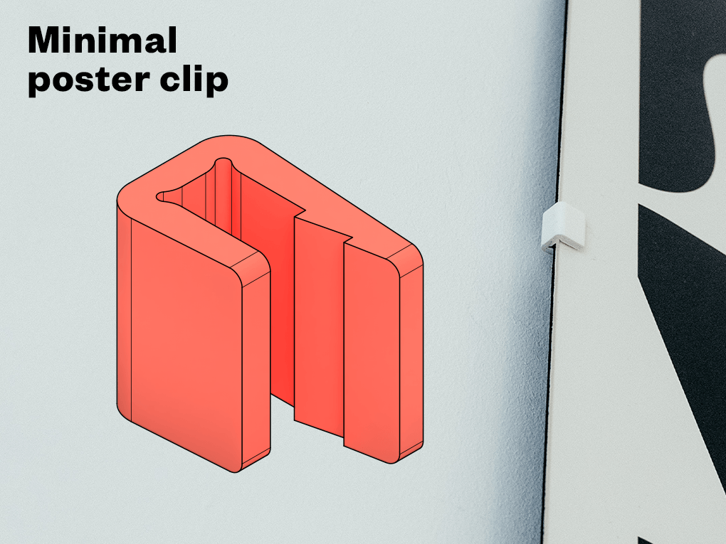 Simple poster clip - solution for framing posters and prints