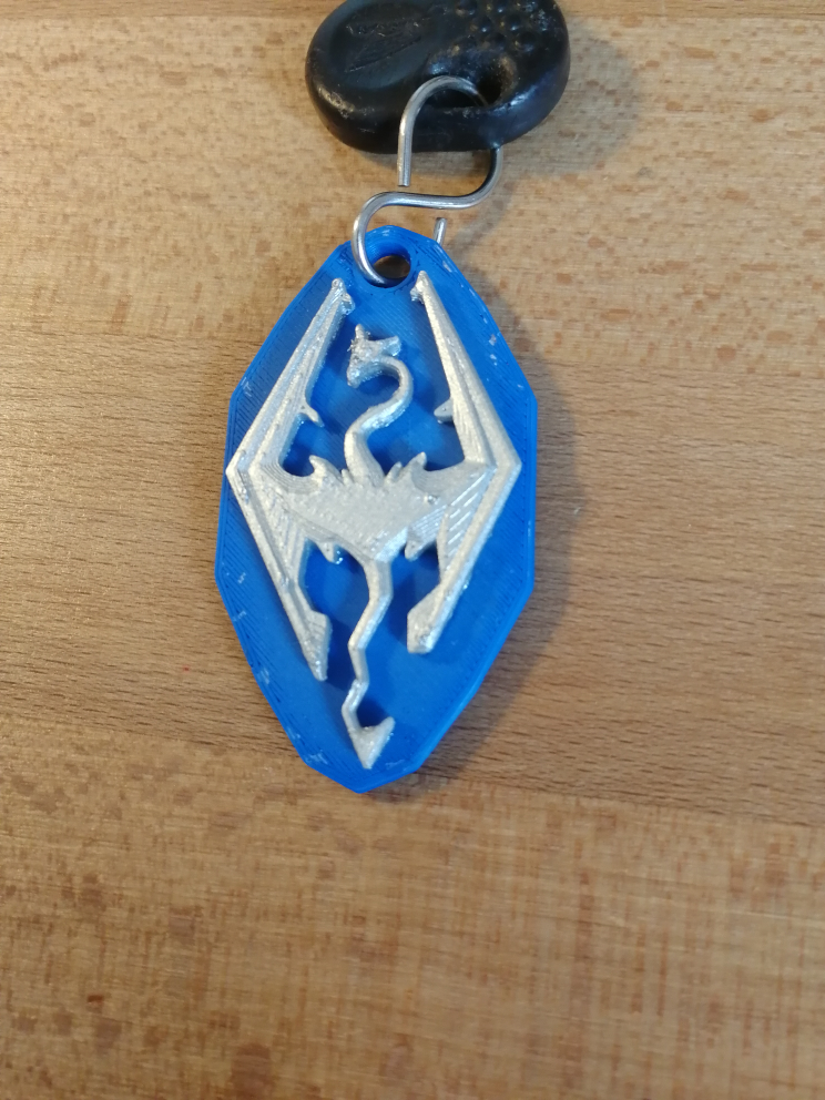 Skyrim Logo 3D Keychain