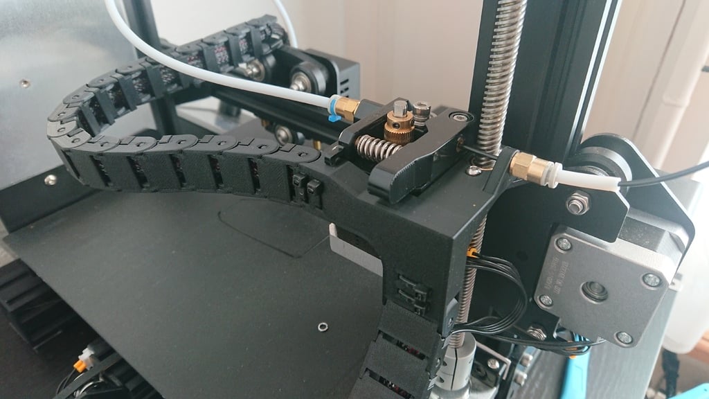 Slim X Axis Cable Chain with Extruder and Hotend Mount for Ender 3 Pro
