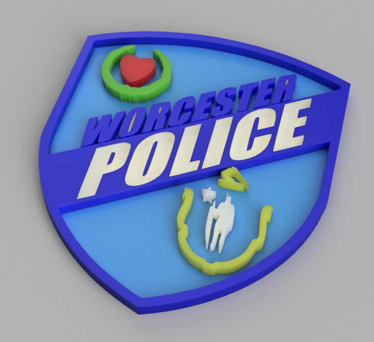 Worcester PD Badge Plaque