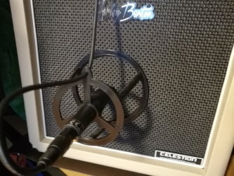 Microphone holder for guitar box