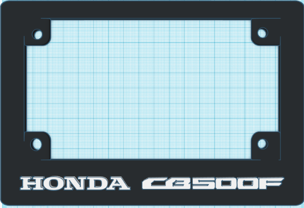 Motorcycle License Plate Frame - Honda CB500F (2016)