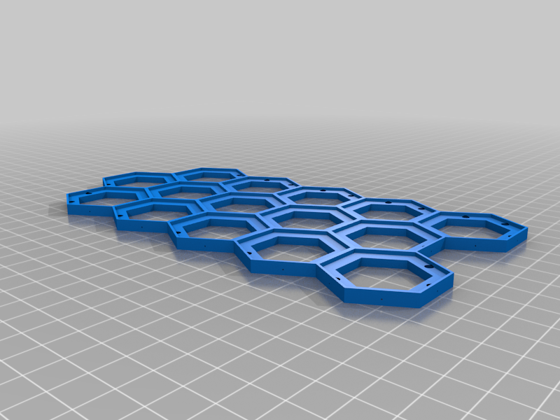 MagHex compatible linked tiles with rotating bucky balls