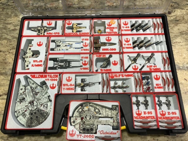 X-Wing Rebel Bins for Stanley Storage Containers