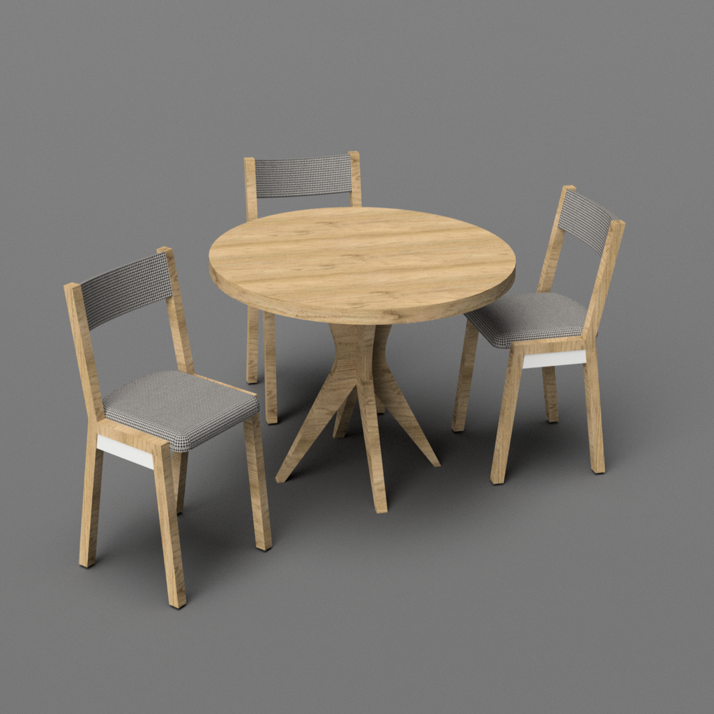 Dollhouse Dining Table & Chairs 1/24th scale