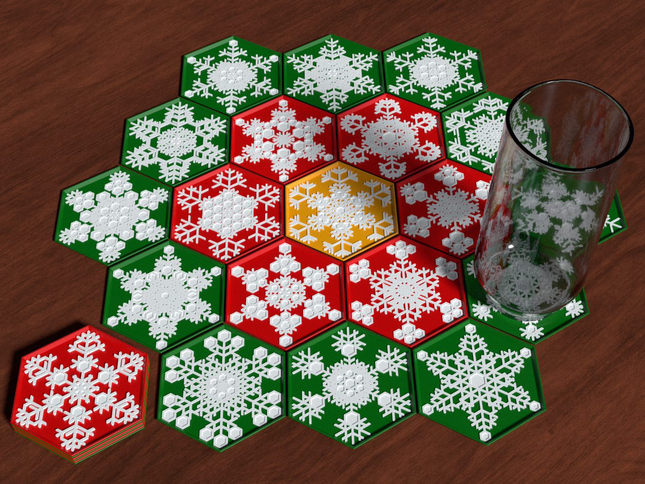 Snowflake Coasters