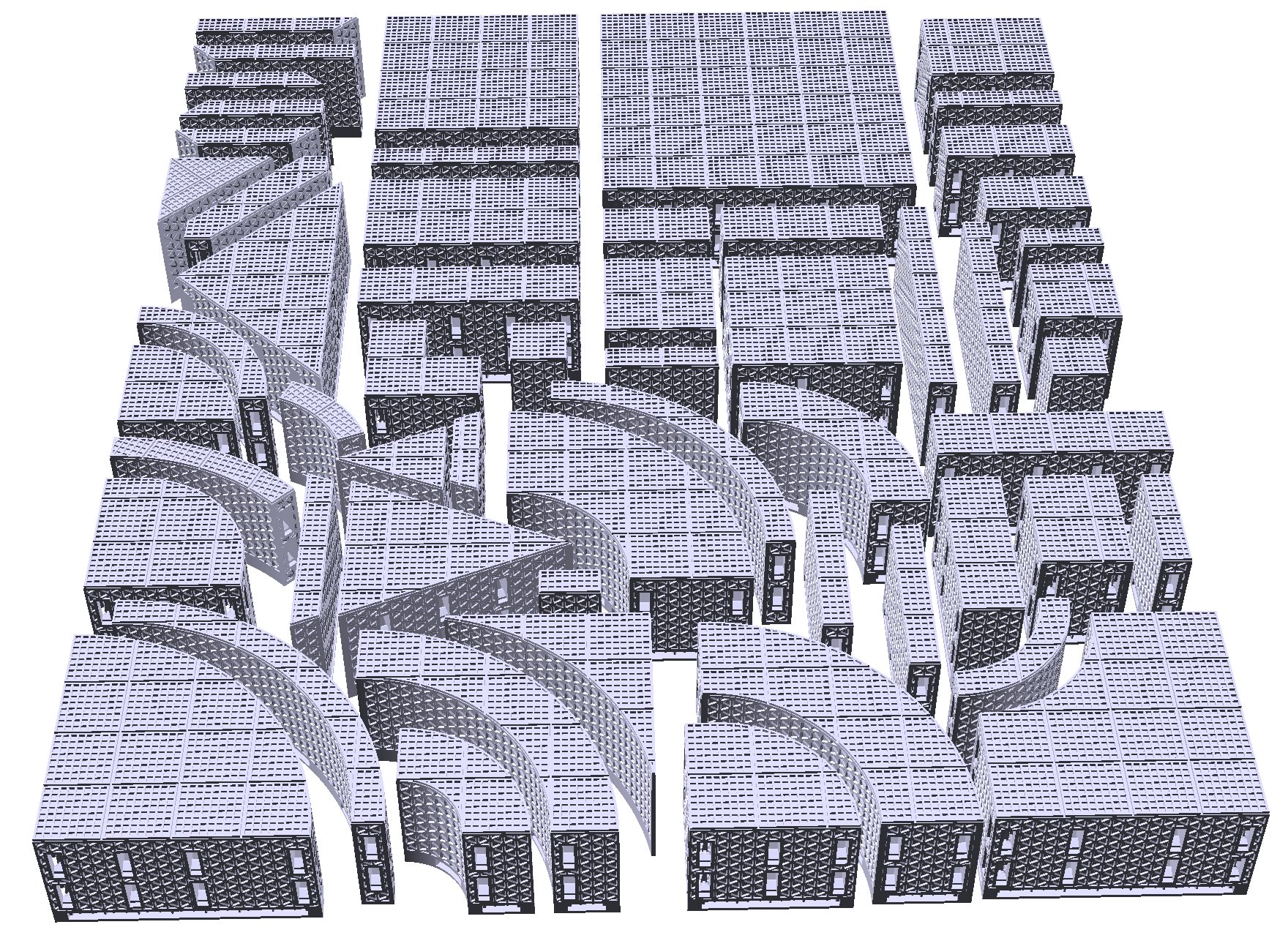 OpenLOCK 2 inch Riser Floor Tiles set - Sci-Fi / Industrial Square Grill (1 inch grid)